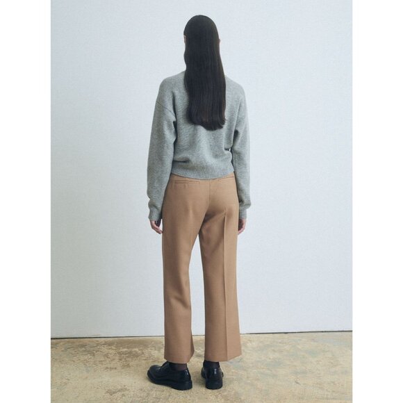 JUDITH & CHARLES Tan 100% Wool Tailored Basketweave Trouser Pants, Size 0 - Picture 2 of 15